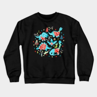 Dinosaurs in Sweaters Crewneck Sweatshirt